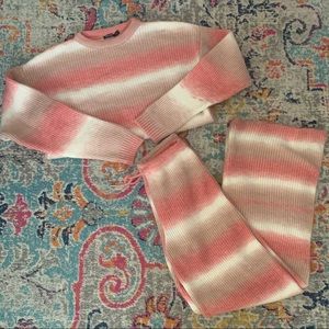 Nasty Gal striped sweater lounge set